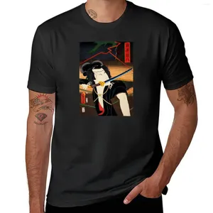 Topy z czołgami męskimi Toyohara Kunichika - Portrety aktora T -shirt śmieszna koszulka Śliczne ubrania męskie koszule swobodne stylowe