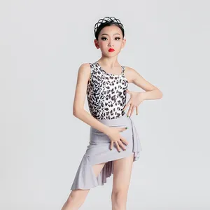 Stage Wear 2024 Girl Latin Dance Dress For Competition Ballroom Children Costume Salsa Sexy Girls Vestidos Cha Clothing