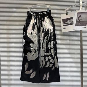 Pantaloni da donna PREPOMP Collezione invernale 2024 Timbro dorato Elastci Vita gamba larga Donna GP074