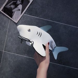 HBP Shark Shape Osobowość Prezent Torba na ramię jednorożec torebka torebka torebka kreskówka Crossbody Bag 4 Colours300s