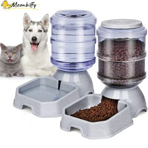 Feeding 3.8L Large Capacity Automatic Dog Feeder Waterer High Capacity Pet Food Bowl Gravity Water Dispenser Pet Bowl for Dogs Cats