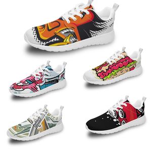 OPiL DIY Custom Laufschuhe Damen Herren Trendy Trainer Outdoor Sneakers Schwarz Weiß Mode Herren 11413