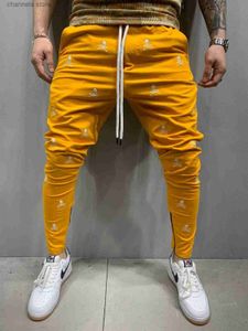 Męskie spodnie męskie Europa i Stany Zjednoczone Trend Hongkong Wind Autumn Fitness Sports Running Lose Mash Mand Casual Pants T240227