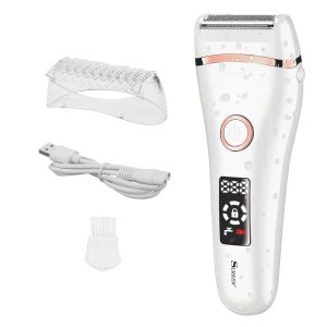 Epilatorer Surker Electric Epilator Laddningsbart hårborttagare Kvinnor Shaver Bikini Trimmer för benarm Våt och torr SK51