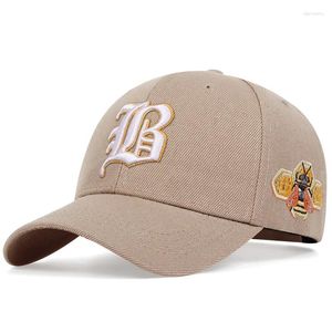 Bollmössor B Letter Men Baseball Cap Hip Hop Snapback For Women Casual Hat Fashion Embroidered Cotton Outdoor Sport Sun Hatts