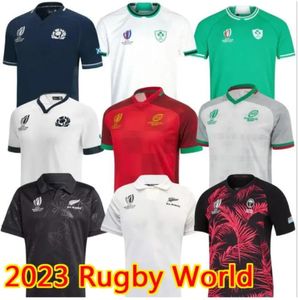 새로운 2023 프랑스 럭비 Worid Cup Jerseys Ireland Polo Australia Rugby Scotland Fiji Home 셔츠 23 24 World Rugby Jersey Home Rugby Shirt RWC 저지 사이즈 S-4XL