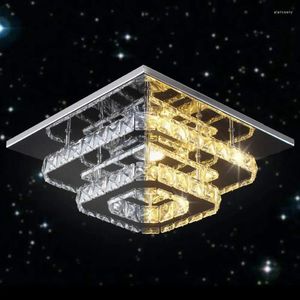 Ceiling Lights LED Lamp Square Llights For Room Dining Hanging Lampras Living Decoration Salon Kitchen Accesories Crystals Chandeliers