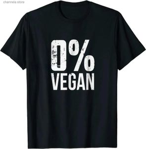 Мужские футболки Zero Percent Vegan Funny BBQ Carnivore Meat Eater Футболка Верхние футболки для мужчин Топы с принтом Рубашки юмористическая одежда T240227