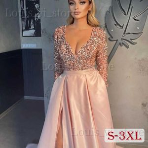 Basic Casual Dresses Womens Elegant Evening Dress Sexy Ladies Maxi Party Dresses for Wedding Female Prom Gown Shiny Plus Size 3XL T240227