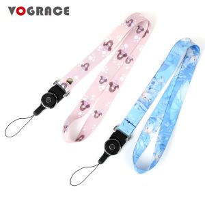 Ketten Vograce Günstiges OEM-Logo, individuelles Lanyard, Sublimationsdruck, Polyester-Ausweis-Umhängeband, Heißtransfer-Lanyard