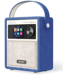 Lautsprecher Inscabin P200 DAB-Radio, tragbarer kabelloser Lautsprecher mit Bluetooth, FM/Farbbildschirm/wiederaufladbarer Akku/TF/USB