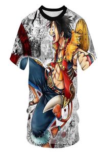 MEN039S Tshirts Tek Parça Luffy Japon Anime 3D T Shirt Erkekler Moda Gündelik Yaz Tshirt Street Giyim Giysileri Harajuku Oneck 6080681