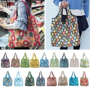 Shopping Bags Eco Friendly Storage Sturdy Portable Large Cartoon Print Tote Travel Grocery Reusable Foldable Washable