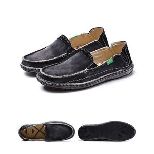 Designerskie buty swobodne dla mężczyzn gai dżins slip-on czarny niebieski męskie trenerzy stary brudny styl sportu na świeżym powietrzu duży rozmiar 39-48 trendów trendów