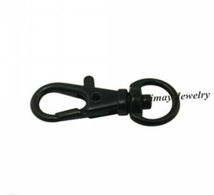 100pcs Black Swivel Metal Lobster Clasp For Outdoors Activities 32MM High Quality Alloy Snap Hook 5425512