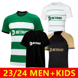 23 24 Sporting CP Lisboa Maglie da calcio Lisbona Jovane Sarabia Vietto Coates Acuna All Away 3rd 2023 2024 Shirt da calcio uomini bambini