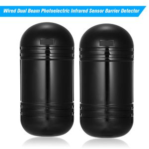 Wired Dual Beam Poelectric Infrared Sensor Barrier Detector 100M Alarm Tamper Alarm Output for Park Gate Burglar Alarm System 240219