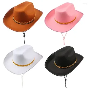 BERETS WIDE WIDE BRIM COWBOY HAT BACHELORETTE PARTY MUSIC FESTIVAL VERSATILE CLUB STAGE BAR PO PROPSドロップシップのための騎士