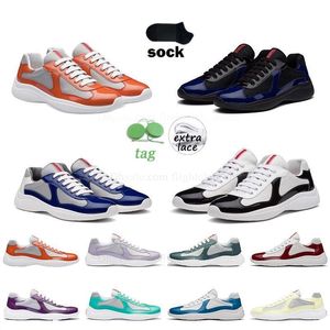 original designer Running Shoes America Cup high top patent leather Low soft casual shoe green pink red yellow white Runner Trainers man big size unisex sneakers