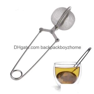 Kahve Çay Araçları Kitchenware Aksesuarlar Araçlar Çay İnfüzörü 304 Paslanmaz Çelik Küre Mesh Süzgeç Kahve Bitki Baharat Filtresi Dağınık Dhulf