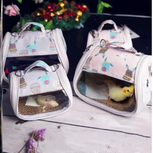 Cages Visible PVC Pet Bird Parrot Carrier Cage Portable Hamster Carrier Bag Travel Bag for Squirrel Lizard hedgehog Guinea pig Accesso