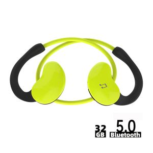 Oyuncu MP3 Giyilebilir Ses Oynatıcı 32GB BluetoothCompatible V5.0 Mikrofonlu Kablosuz Kulaklıklar 10 Saat 10 Saat Derin Bas Derin Bas Yalıtım