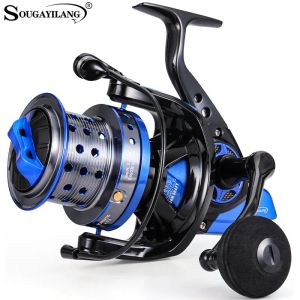 Reels Sougayilang Fishing Reel 10000 Series 4.7:1 Gear Ratio Spinning Reel Max Drag 25Lbs with Metal Body Smooth Carp Reels Pesca