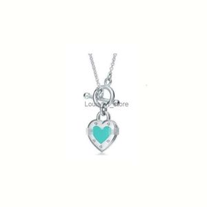 Pendant Necklaces T Sterling Sier Love Ot Buckle Heart Shaped Necklace Tie Small Crowd Collar Chain 6p5k ie H24227