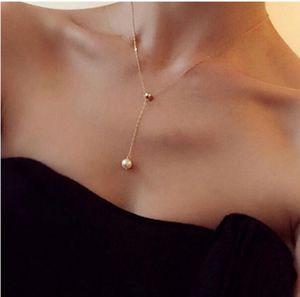 Necklace Pendant Woman Fashion Jewelry Pearl Gold Silver Moon Star Beach Summer Whole Pop Simple Gift3482703