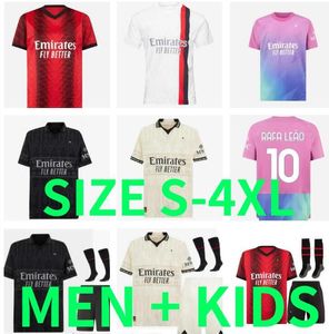 23 24 GIROUD PULISIC soccer jerseys AC 2023 2024 MILANS IBRAHIMOVIC THEO KOCHE REIJNDERS LOFTUS-CHEEK BENNACER RAFA LEAO M.MAIGNAN football shirts men kids kit