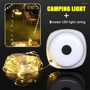 Portable Lanterns LED Camping Lamp Strip Atmosphere 8M Length Waterproof Recyclable Light Belt Outdoor Garden Decoration For Tent Room