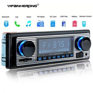 Odtwarzacz bezprzewodowy radio samochodowe 1 din Bluetooth Compatybilny retro mp3 multimedia odtwarza