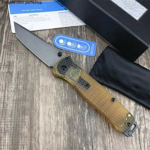 BM 537 Tactical Bugout Hunting Folding Knife 8C13Mov Blad PEI Plasthandtag Arbetet Skarp utomhuskniv EDC Självförsvar Överlevnadsverktyg 535 15080 15017 15002