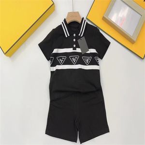 Designer Children's POLO clothing set Summer Boys T-shirt Shorts High-grade cotton T short soft T-shirt Children's size 90cm-150cm brand set b26