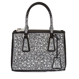 Маленькая дизайнерская большая сумка ReEdition Duchesse с имитацией кристаллов черного цвета