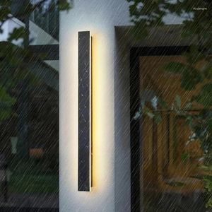 Wall Lamp Minimalist Long Strip LED Ultra-Fine Line Lights Bedroom Living Room Indoor Lamps Home Decoration 110-220V