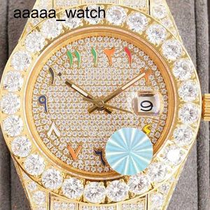 Diamanten Herrenuhr, automatische mechanische Uhr, Armbanduhr, Montre De Luxe, Edelstahlarmband, modische Armbanduhr, 42 mm, wasserdichtes arabisches Zifferblatt