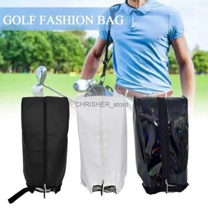 골프 가방 방수 골프 가방 레인 커버 야외 골프 폴 백 커버 PVC 먼지 방진 레인 커버 골프 코스 용품 휴대용 쉬운 2402