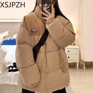 Damen Trenchcoats XSJPZH-Locker sitzender Baumwollanzug Mädchen Wintermantel Student Oberbekleidung Warme Jacke Dicke Koreanische Ausgabe S-3XL 2024