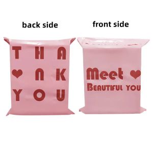 Blackboard 50pcs Pink Thicken Self Adhesive Courier Bag Envelope Mailer Plastic Bag for Shipping Delivery Mailing Bags for Gift Clothes