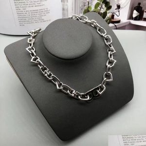 Hänghalsband samma modedesigner halsband för älskare sier pläterade legering vattentät och färgfast super stora bokstäver släpp dhhnw