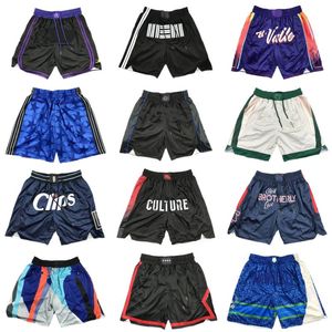 Shorts de bolso de basquete City 2023/24 costurados Jayson Tatum Kevin Durant Booker LeBron DeRozan Butler Leonard Luka Doncic Curry Banchero Antetokounmpo Morant