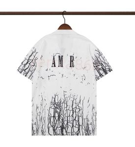 Summer Men T koszule kobiety Amaris Designer drukowane topy tee mody mody T-shirt Jakość bawełny swobodny krótki rękaw Hip Hop Streetwear Tshirts Amiris White99