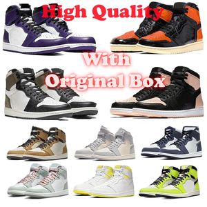 Box Jumpman Mid Basketball Shoes 남자 여자 스니커 블랙 화이트 브리드 대학교 블루 어두운 모카 야외 남성 여성 스포츠 트레이너 36-47