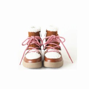 スニーカー冬の子供用スノーブーツスエード本物の革の女の赤ちゃん足首ブーツ温かく厚いラムスウールファッションボーイズキッズスクールシューズ
