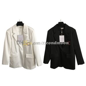 Crystal Letter Jacket Women Designer Suit Jackets Lapel Neck Business Coat Casual Style Outerwear