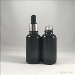 卸売30mlブラックフロストガラス液体試薬ピペットドロッパーボトルスクエアエッセンシャルオイル香水ボトルスモークオイルE液体ボトルZZ