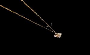 Lyxdesigner Schlumberger Pendant Necklace Top Sterling Silver 14K Gold Crystal Zircon Square Charm Cross Short Chain Choker FO8051545