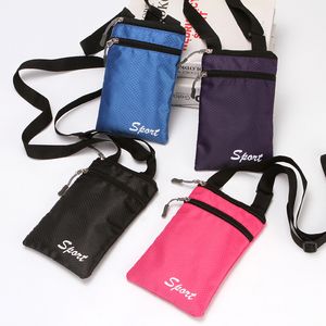 19cm * 12cm geral oxford pano bolsa casos para iphone 15 14 13 12 pro max samsung s24 s23 s22 zíper bolsa de telefone móvel pequeno ombro cross-body saco para armazenamento de moedas de telefone