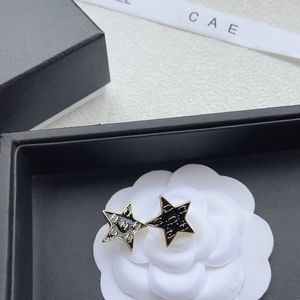 Black Luxury Star Earring Boutique Style Charm Ear Stud High Quality Love Gifts Jewelry Earring Box Packaging New Women Studörhängen